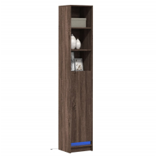vidaXL barna tölgy szerelt fa tálalószekrény LED-del 36x32,5x200 cm bútor