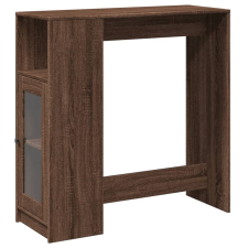 vidaXL barna tölgy szerelt fa tárolórekeszes bárasztal 101x40x103,5 cm (854370) bútor