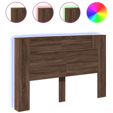 vidaXL barna tölgy színű áthidalószekrény LED-ekkel 160x16,5x103,5 cm (839258) ágy és ágykellék