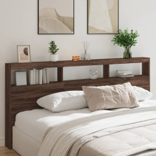 vidaXL barna tölgy színű áthidalószekrény LED-ekkel 220 x 17 x 102 cm ágy és ágykellék