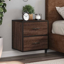 vidaXL barna tölgy színű falra szerelhető éjjeliszekrény 40x31x39,5cm bútor