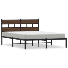vidaXL barna tölgy színű fejtámlás ágykeret matrac nélkül 160 x 200 cm (4017154) ágy és ágykellék