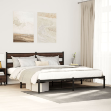 vidaXL barna tölgy színű fejtámlás ágykeret matrac nélkül 180 x 200 cm ágy és ágykellék