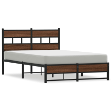 vidaXL barna tölgy színű fém ágykeret matrac nélkül 120 x 200 cm (4017324) ágy és ágykellék