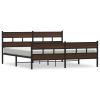 vidaXL barna tölgy színű fém ágykeret matrac nélkül 183 x 213 cm (3308479)