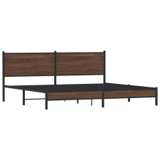 vidaXL barna tölgy színű fém ágykeret matrac nélkül 200 x 200 cm (3301408) ágy és ágykellék