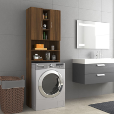 vidaXL barna tölgy színű mosógépszekrény 64 x 25,5 x 190 cm beépíthető gépek kiegészítői