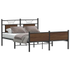 vidaXL barna tölgy színű szerelt fa ágykeret matrac nélkül 137x190 cm