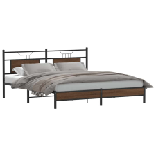 vidaXL barna tölgy színű szerelt fa ágykeret matrac nélkül 160x200 cm ágy és ágykellék