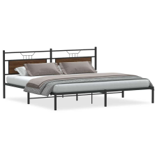 vidaXL barna tölgy színű szerelt fa ágykeret matrac nélkül 193x203 cm (4106847) ágy és ágykellék