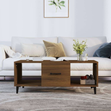 vidaXL barna tölgy színű szerelt fa dohányzóasztal 102 x 50 x 40 cm bútor