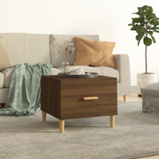 vidaXL barna tölgy színű szerelt fa dohányzóasztal 50x50x40 cm bútor