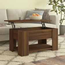 vidaXL barna tölgy színű szerelt fa dohányzóasztal 79 x 49 x 41 cm bútor