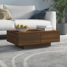 vidaXL barna tölgy színű szerelt fa dohányzóasztal 90 x 60 x 31 cm bútor