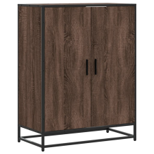 vidaXL barna tölgy színű szerelt fa és fém cipőszekrény 75x38x97,5 cm (3300869) bútor