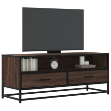 vidaXL barna tölgy színű szerelt fa és fém TV-szekrény 100x34,5x40 cm bútor