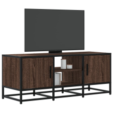 vidaXL barna tölgy színű szerelt fa és fém TV-szekrény 100x35x41 cm bútor