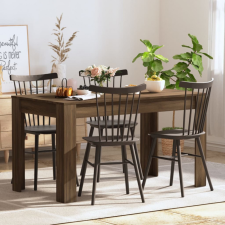 vidaXL barna tölgy színű szerelt fa étkezőasztal 140 x 74,5 x 76 cm bútor