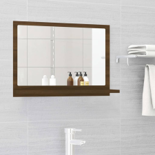 vidaXL barna tölgy színű szerelt fa fürdőszobatükör 60x10,5x37 cm bútor