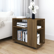 vidaXL barna tölgy színű szerelt fa kisasztal 70 x 35 x 55 cm bútor