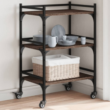 vidaXL Barna tölgy színű szerelt fa konyhai kocsi 50x35x75,5 cm bútor