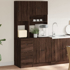 vidaXL barna tölgy színű szerelt fa konyhaszekrény 95 x 50 x 180 cm bútor