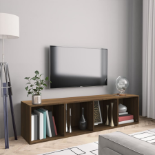 vidaXL barna tölgy színű szerelt fa könyv-/TV-szekrény 143x30x36 cm bútor