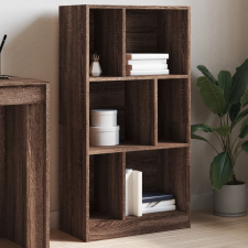 vidaXL barna tölgy színű szerelt fa könyvszekrény 57x28,5x107,5 cm bútor