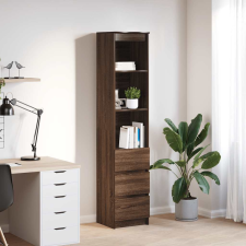 vidaXL barna tölgy színű szerelt fa magasszekrény 37,5x35x180 cm bútor