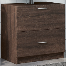vidaXL barna tölgy színű szerelt fa mosdószekrény 59 x 37 x 59 cm fürdőszoba bútor