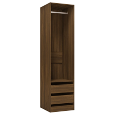 vidaXL barna tölgy színű szerelt fa szekrény fiókokkal 50x50x200 cm (815350) bútor