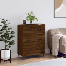 vidaXL barna tölgy színű szerelt fa tálalószekrény 69,5 x 34 x 90 cm bútor