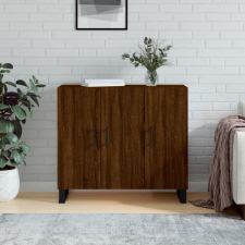 vidaXL barna tölgy színű szerelt fa tálalószekrény 90 x 34 x 80 cm bútor