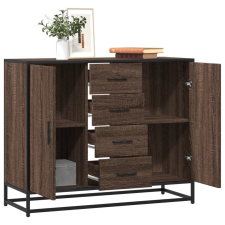 vidaXL barna tölgy színű szerelt fa tálalószekrény 92 x 35 x 76 cm bútor