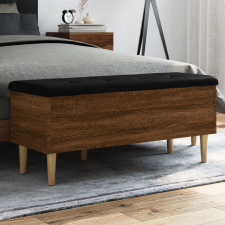 vidaXL barna tölgy színű szerelt fa tárolópad 102x42x46 cm bútor