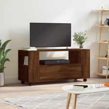 vidaXL barna tölgy színű szerelt fa TV-szekrény 102x34,5x43 cm bútor