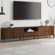 vidaXL barna tölgy színű szerelt fa TV-szekrény fiókkal 200x25x44 cm bútor