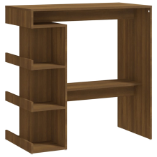 vidaXL barna tölgyszínű bárasztal tárolópolccal 100 x 50 x 101,5 cm (812962) bútor