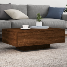 vidaXL barna tölgyszínű dohányzóasztal LED-lámpákkal 85 x 55 x 31 cm bútor