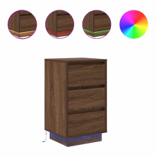 vidaXL barna tölgyszínű éjjeliszekrény LED-világítással 38x34x65 cm (861307) bútor