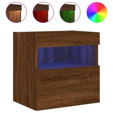 vidaXL barna tölgyszínű fali TV-szekrény LED-del 40x30x40 cm (837181) bútor