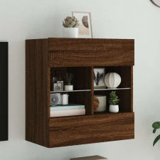 vidaXL barna tölgyszínű fali TV-szekrény LED-del 58,5x30x60,5 cm bútor