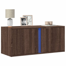 vidaXL barna tölgyszínű fali TV-szekrény LED-del 80x31x35 cm bútor