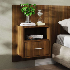 vidaXL barna tölgyszínű falra szerelhető éjjeliszekrény bútor