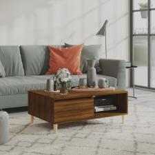 vidaXL barna tölgyszínű forgácslap dohányzóasztal 90 x 60 x 35 cm bútor