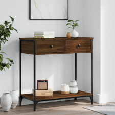 vidaXL barna tölgyszínű műfa tálalóasztal 75 x 34,5 x 75 cm bútor