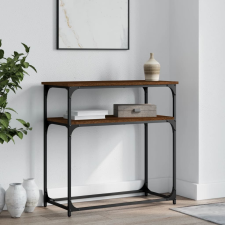 vidaXL barna tölgyszínű műfa tálalóasztal 75x35,5x75 cm bútor