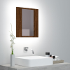 vidaXL barna tölgyszínű műfa tükrös szekrény LED-del 40x12x45 cm