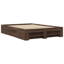 vidaXL barna tölgyszínű szerelt fa ágykeret 120 x 200 cm (3295484) ágy és ágykellék
