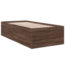 vidaXL barna tölgyszínű szerelt fa ágykeret 90 x 190 cm (3280978) ágy és ágykellék